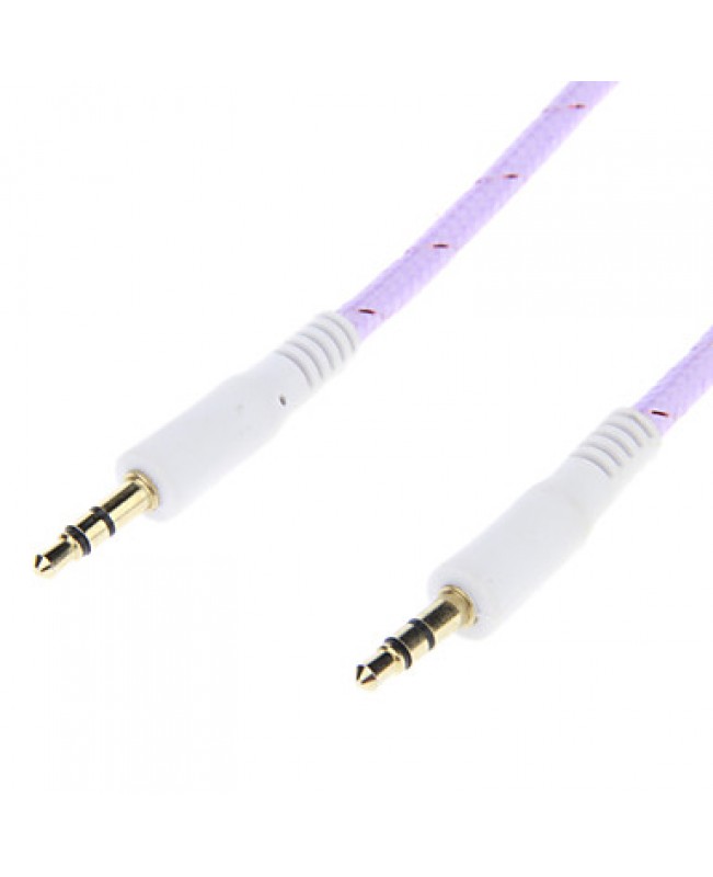 Weave Line Audio Jack Connection Cable(Purple 1.0m)