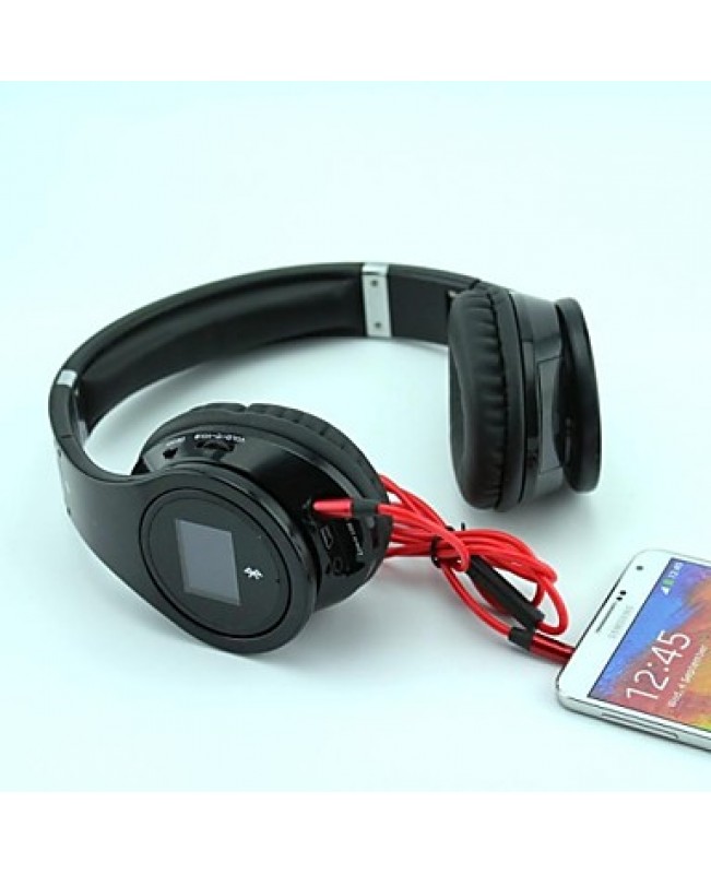 BQ968 Multifunction Bluetooth 3.0 Over Ear Headphone with LCD Screen for Smart Phones/PC