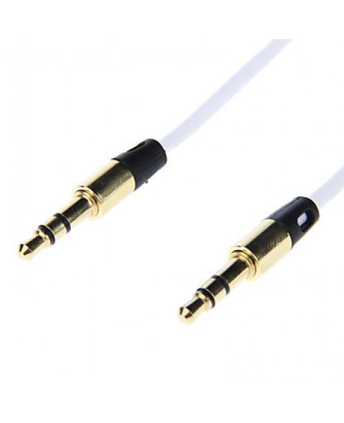 3.5mm Gold Plated Audio Jack Connection Cable(Whit...