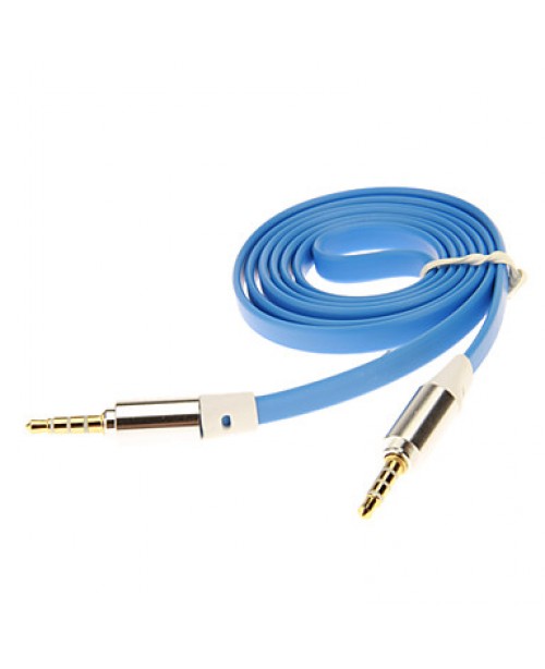 3.5mm Noodle Style Audio Jack Connection Cable(Blu...